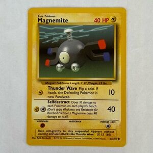Vintage Pokemon Magnemite Playing Card